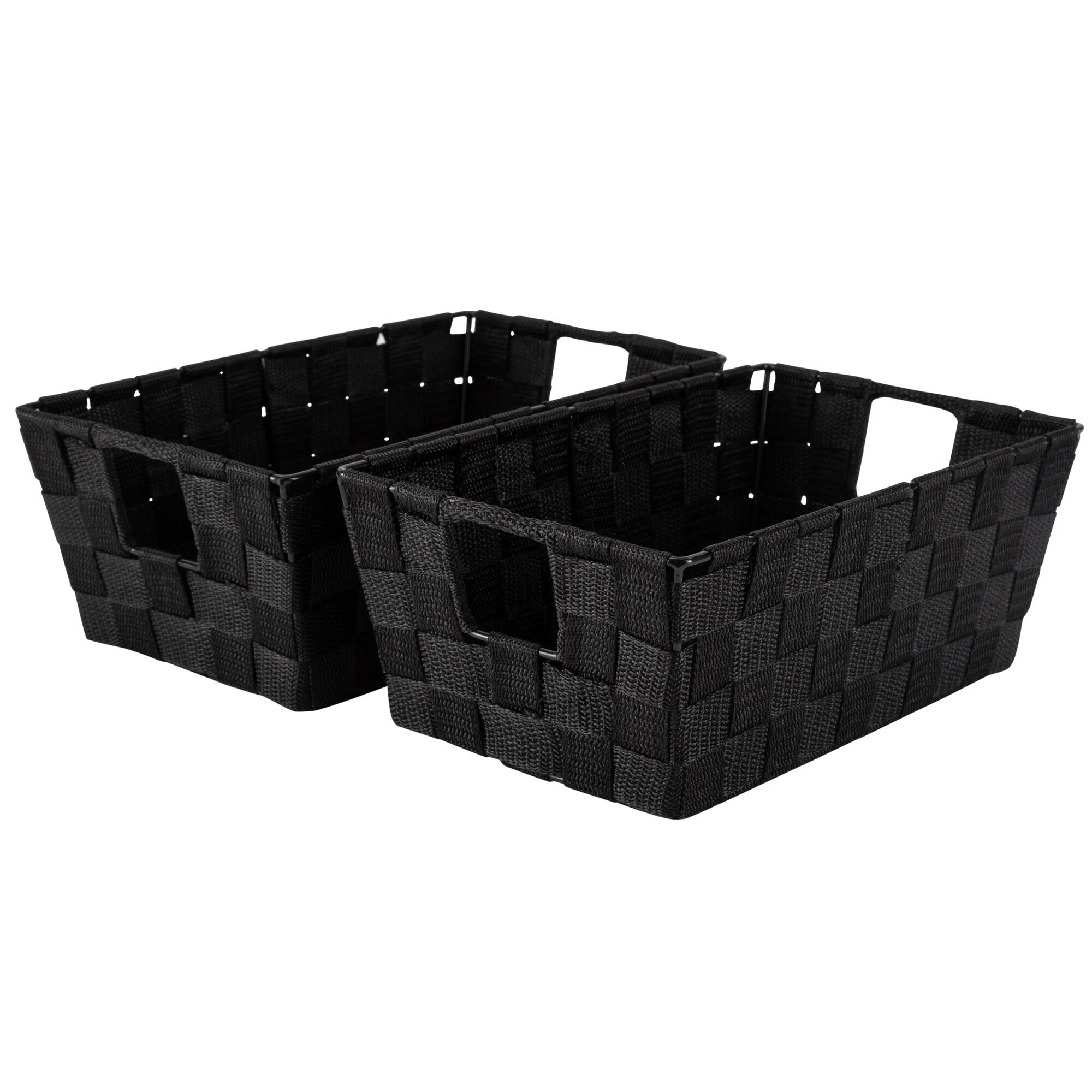 Simplify Small Woven Storage Shelf Baskets